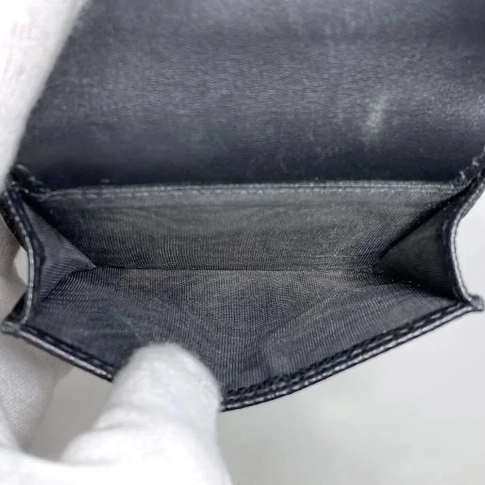 Christian Dior Trifold Wallet Black Saddle